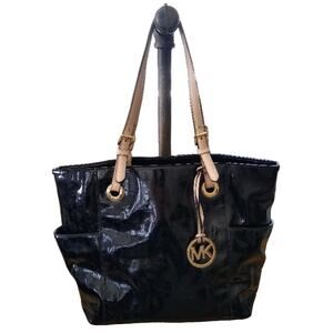 Michael Kors Black Patent Shoulder Bag